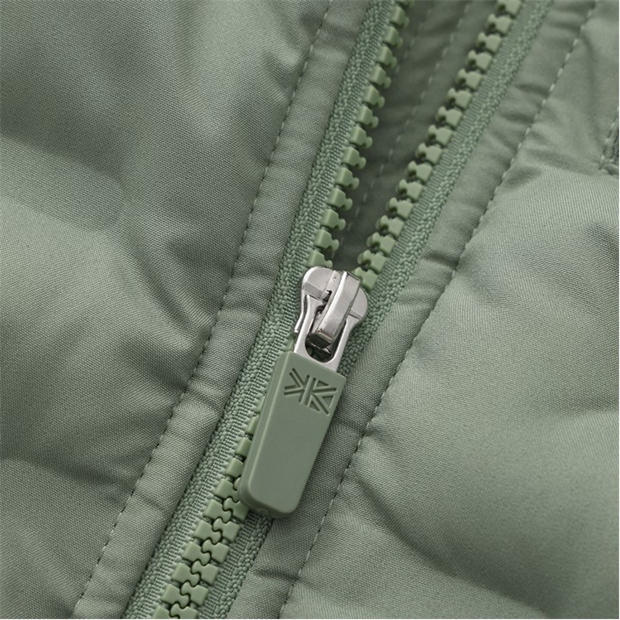 Kaki - Karrimor - Women's Heat-Sealed Hooded Long Sleeve Hip Length Insulated Puffer Jacket