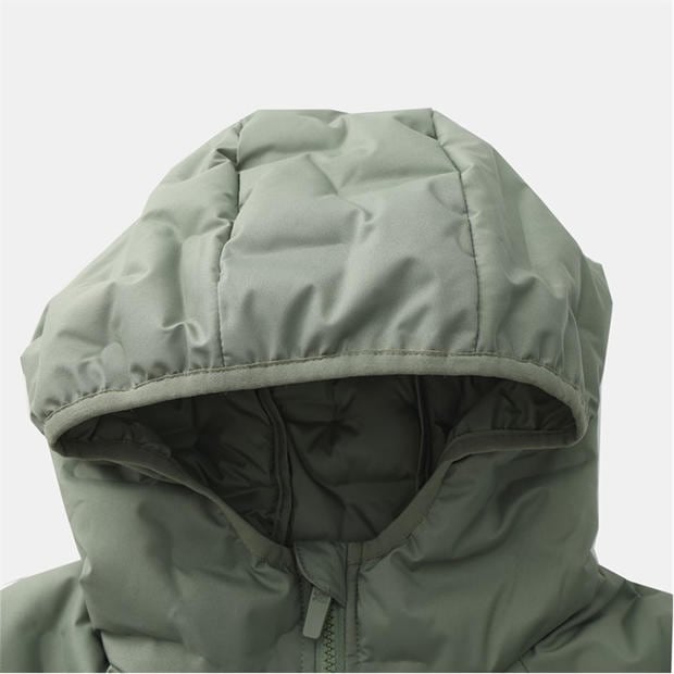 Kaki - Karrimor - Women's Heat-Sealed Hooded Long Sleeve Hip Length Insulated Puffer Jacket