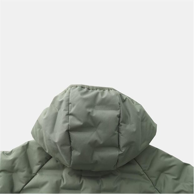 Kaki - Karrimor - Women's Heat-Sealed Hooded Long Sleeve Hip Length Insulated Puffer Jacket
