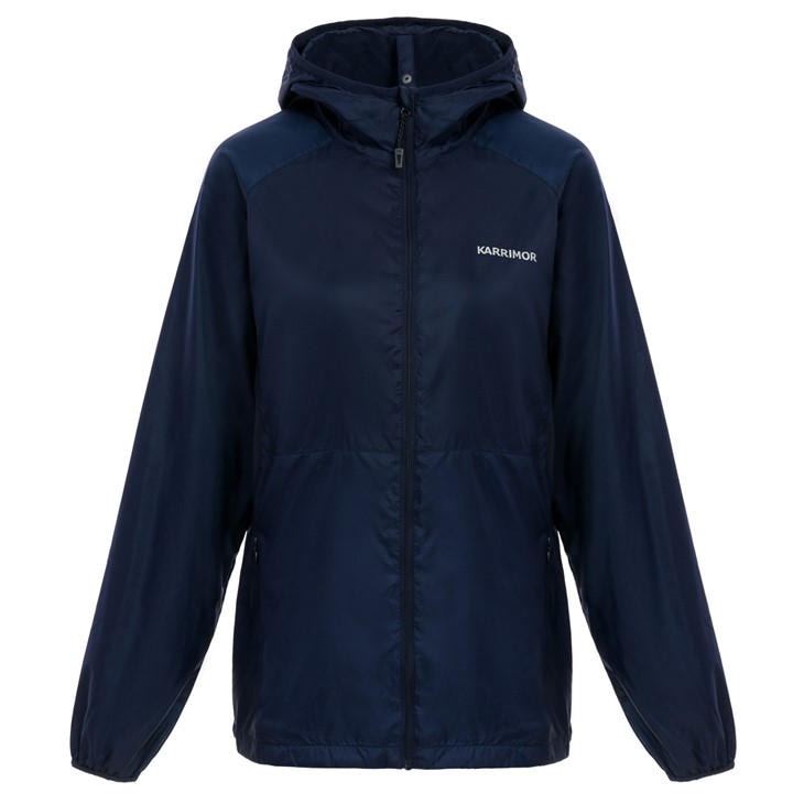 Karrimor Women's Blue Lightweight Hooded Long Sleeve Softshell Jacket in Size 8, Sports Direct