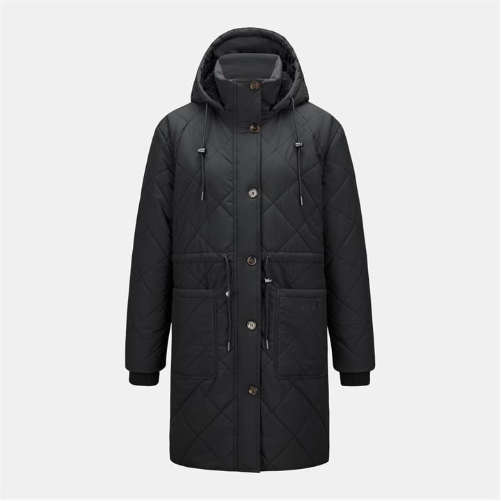 Gelert Women's Black Detachable Hood Detachable Sleeves Insulated Puffer Jacket in Size 10, Sports Direct