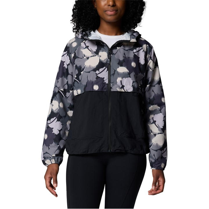 Columbia Women's Black Spire Valley™ Windbreaker in Size 14, Sports Direct