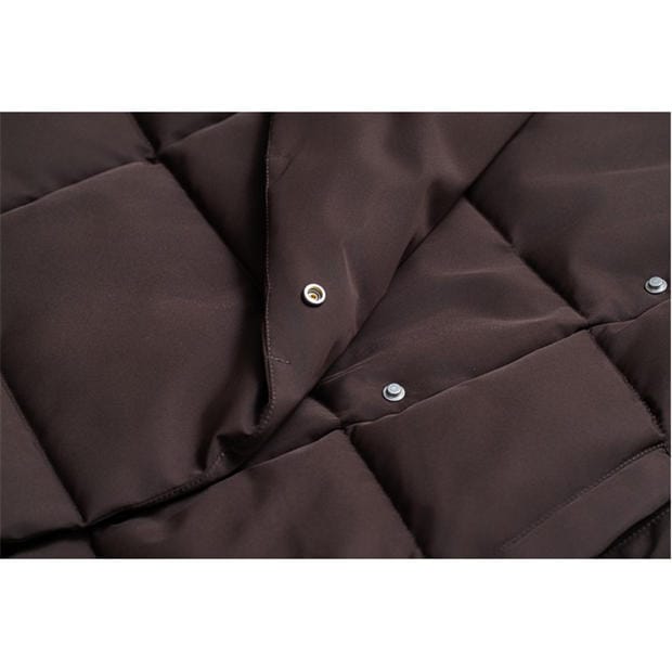 Brown - Gelert - Women's Ottawa Hooded Long Sleeve Slim Fit Down Jacket