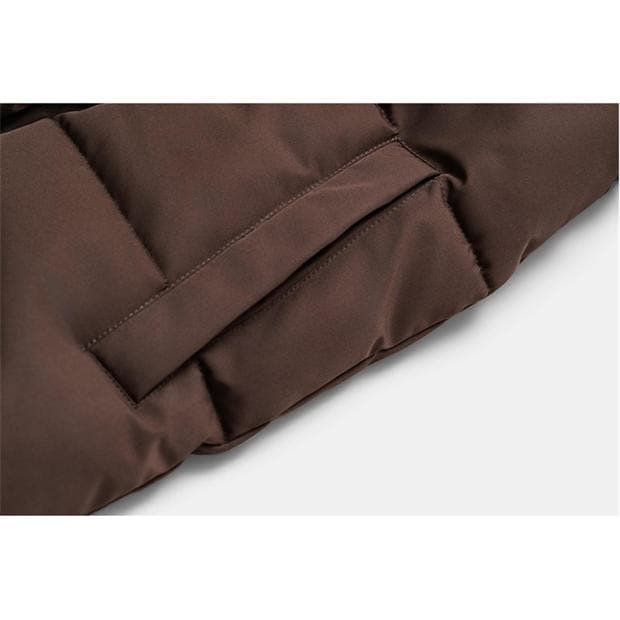 Brown - Gelert - Women's Ottawa Hooded Long Sleeve Slim Fit Down Jacket