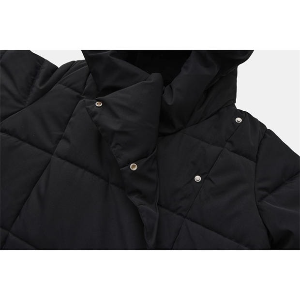 Black - Gelert - Women's Ottawa Hooded Long Sleeve Slim Fit Down Jacket