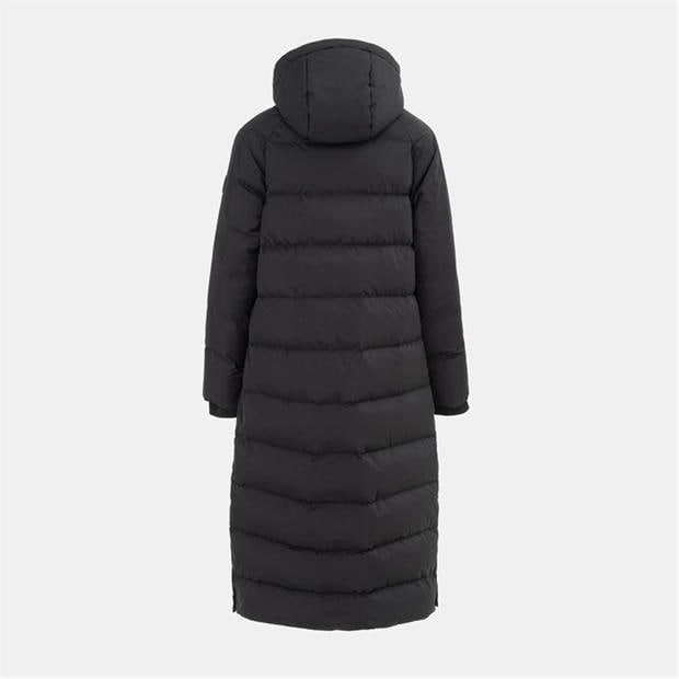 Black - Karrimor - Womens Helix Wind Resistant Long Hooded Down Jacket