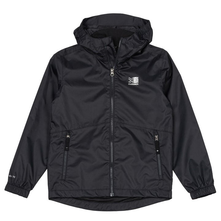 Karrimor Boys Black Kids Sierra Hooded Waterproof Jacket in Size 11 - 12 Years, Sports Direct
