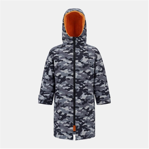 Camo - Gul - Unisex Kids Gelert Waterproof Fleece Lined Long Sleeve Oversized Fit Insulated Robe