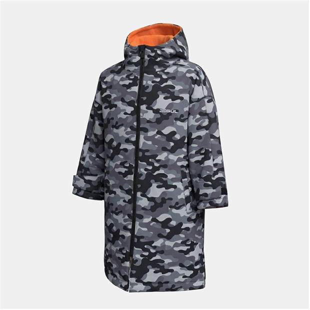 Camo - Gul - Unisex Kids Gelert Waterproof Fleece Lined Long Sleeve Oversized Fit Insulated Robe