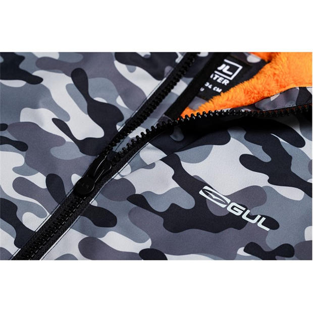Camo - Gul - Unisex Kids Gelert Waterproof Fleece Lined Long Sleeve Oversized Fit Insulated Robe