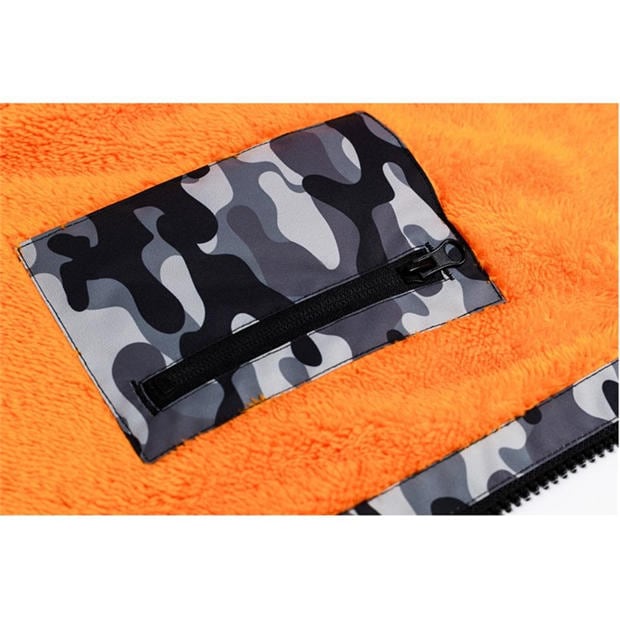 Camo - Gul - Unisex Kids Gelert Waterproof Fleece Lined Long Sleeve Oversized Fit Insulated Robe