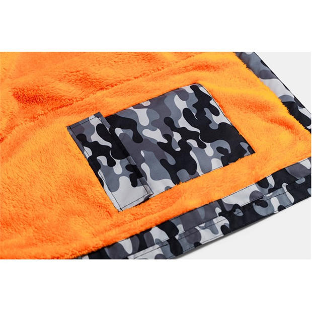 Camo - Gul - Unisex Kids Gelert Waterproof Fleece Lined Long Sleeve Oversized Fit Insulated Robe