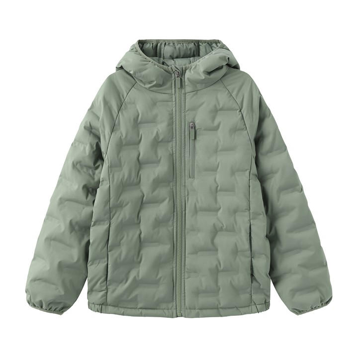 Karrimor Girls Green Kids' Heat-Sealed Windproof Hooded Full Zip Insulated Puffer Jacket in Size M, Sports Direct