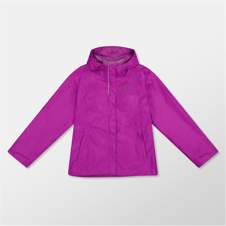 Columbia Girls Purple Kids' Arcadia Hooded Packable Waterproof Jacket in Size L, Sports Direct