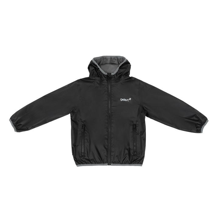 Gelert Boys Black Kids' Dursley Waterproof Long Sleeve Hooded Jacket in Size 5 - 6 Years, Sports Direct