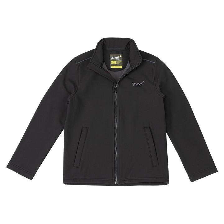 Gelert Boys Black Kids' Long Sleeve Softshell Jacket in Size 13 - 14 Years, Sports Direct