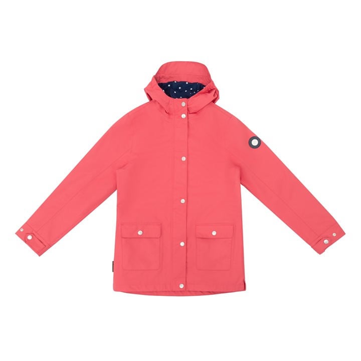Gelert Girls Red Kids' Coast Waterproof Windproof Hooded Long Sleeve Waterproof Jacket in Size 13 Years, Sports Direct