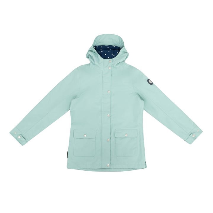Gelert Girls Green Kids' Coast Waterproof Windproof Hooded Long Sleeve Waterproof Jacket in Size 13 Years, Sports Direct