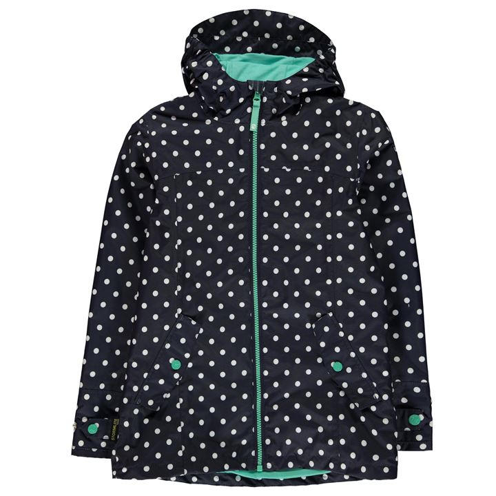 Gelert Girls Blue Kids' Coast Waterproof Windproof Hooded Long Sleeve Waterproof Jacket in Size 13 Years, Sports Direct