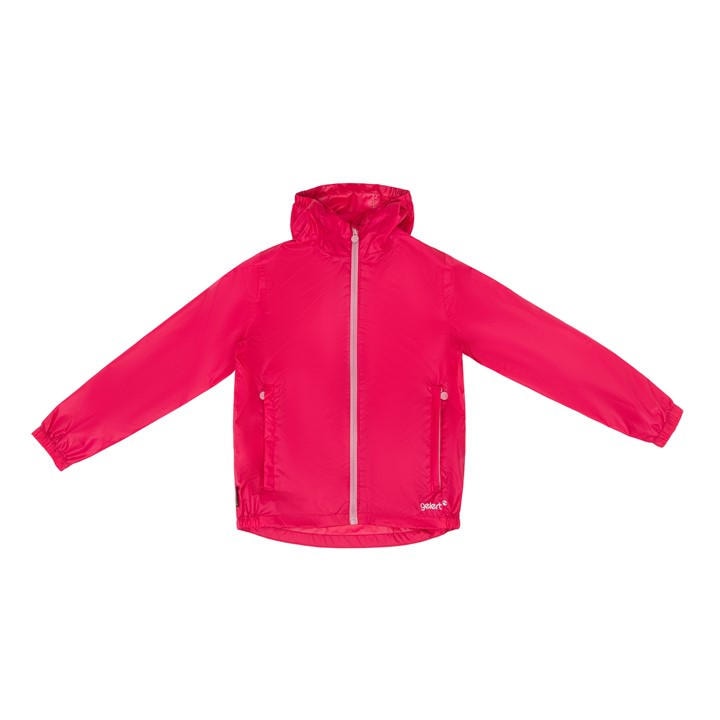 Gelert Boys Pink  Kids Packaway Hooded Long Sleeve Waterproof Jacket in Size 13 Years, Sports Direct