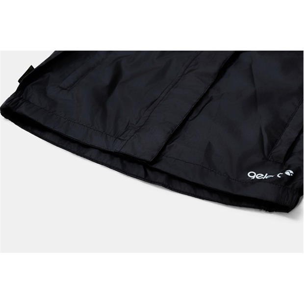 Black - Gelert - Unisex Kids Packaway Hooded Long Sleeve Waterproof Jacket