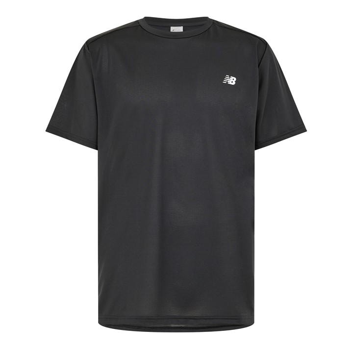 New Balance Men's Black Short-Sleeve Performance Running Top in Size 2XL, Sports Direct