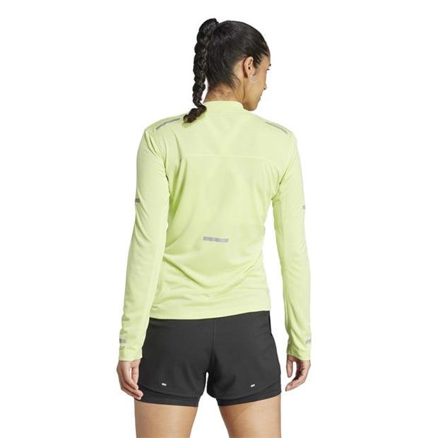 Pulse Lime - adidas - Women's Long Sleeve Performance Running Top