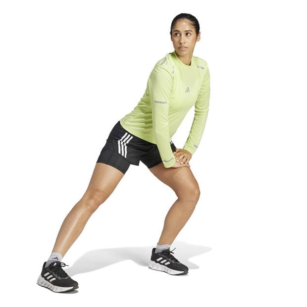 Pulse Lime - adidas - Women's Long Sleeve Performance Running Top