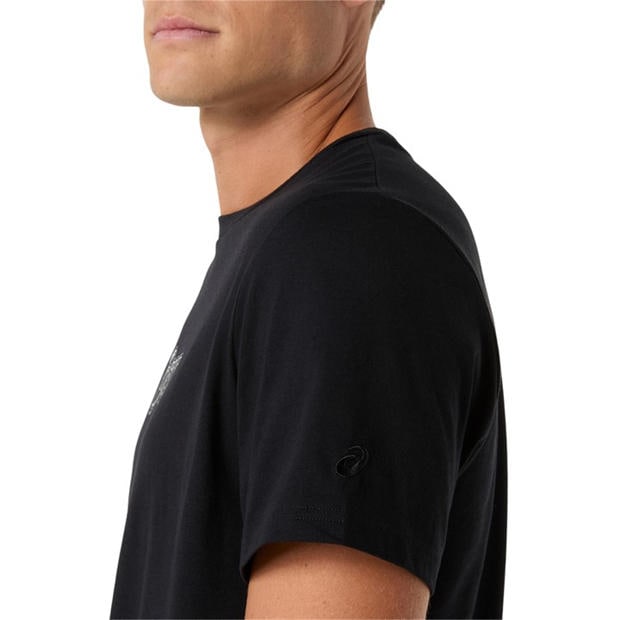 Black - Asics - Men's Logo Tee Short Sleeve Performance Running Top