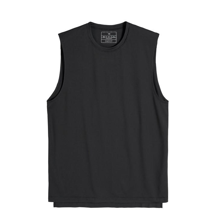 Y3 Men's Black Performance Running Vest in Size L, Sports Direct