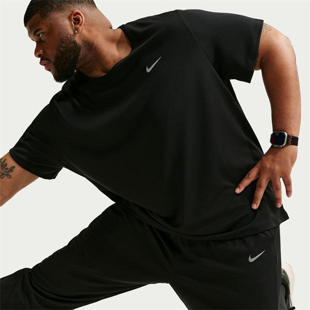 Black/Slvr RF - Nike - Men's Miler Knitted Performance Tracksuit Bottom