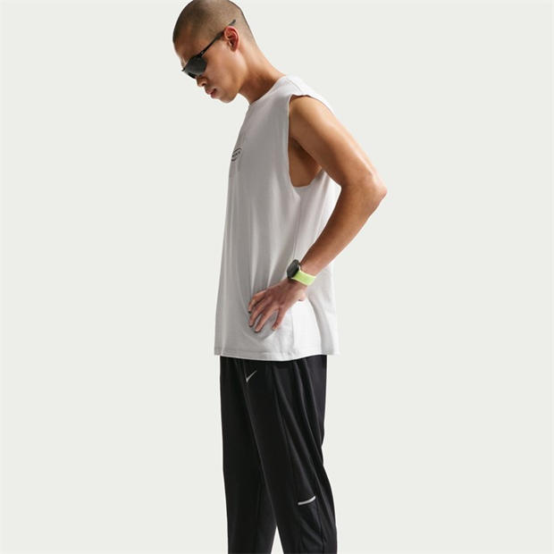 Black/Slvr RF - Nike - Men's Miler Knitted Performance Tracksuit Bottom