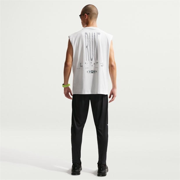 Black/Slvr RF - Nike - Men's Miler Knitted Performance Tracksuit Bottom