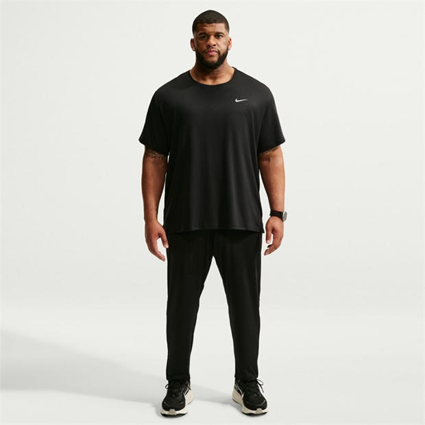Black/Slvr RF - Nike - Men's Miler Knitted Performance Tracksuit Bottom