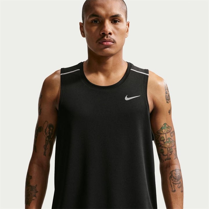 Nike Men's Black Performance Running Vest in Size L, Sports Direct