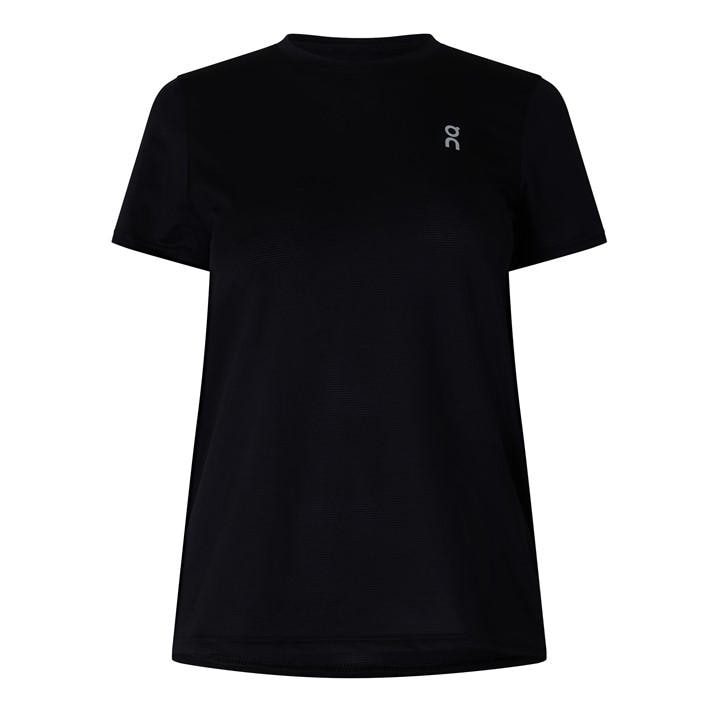 On Women's Black Core Short Sleeve Running T-Shirt in Size 8, Sports Direct