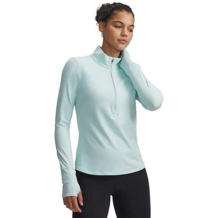 Under Armour Women's Blue Qualifier Run Half Zip Long Sleeve Slim Fit Performance Running Jacket in Size 16, Sports Direct