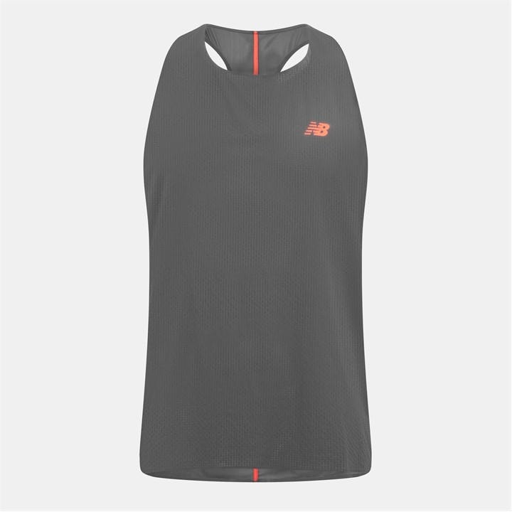 New Balance Men's Grey Race Day Performance Running Vest in Size L, Sports Direct