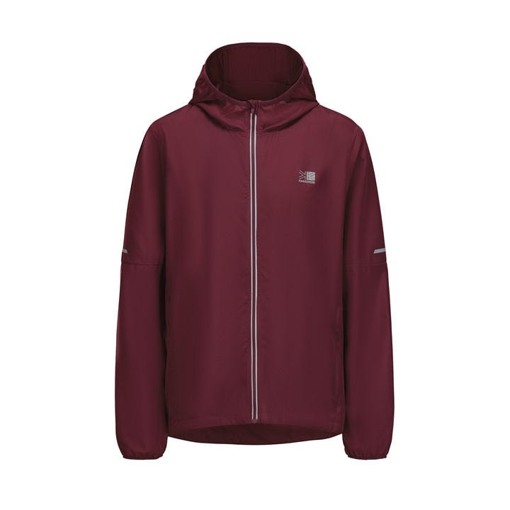 Karrimor Men's Red Water Resistant Hooded Long Sleeve Performance Running Jacket in Size XL, Sports Direct