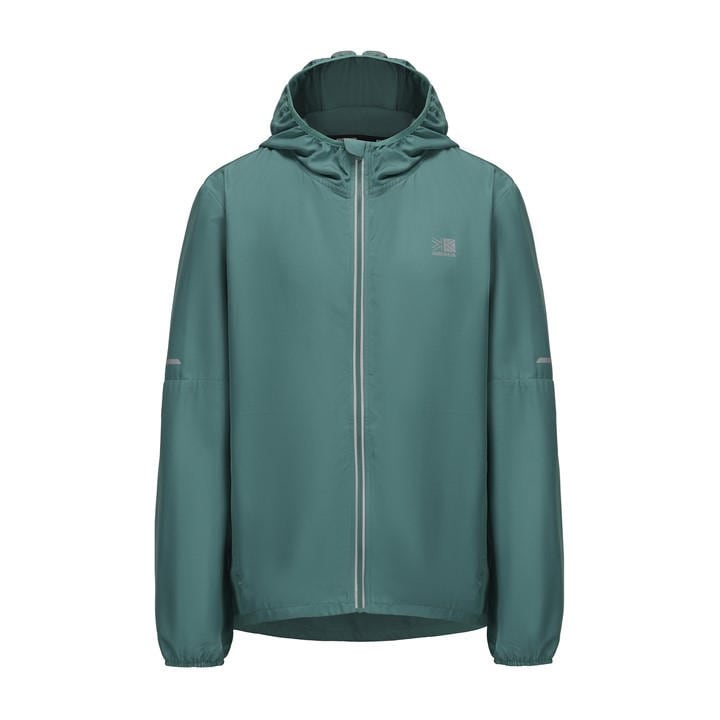 Karrimor Men's Green Water Resistant Hooded Long Sleeve Performance Running Jacket in Size XL, Sports Direct