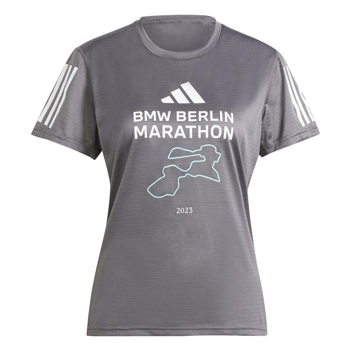 Adidas Women's Grey Bmw Berlin Marathon 2023 T-Shirt in Size XS, Sports Direct