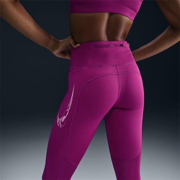Hot Fuchsia/Bey - Nike - Women's Fast 7/8 Running Tights