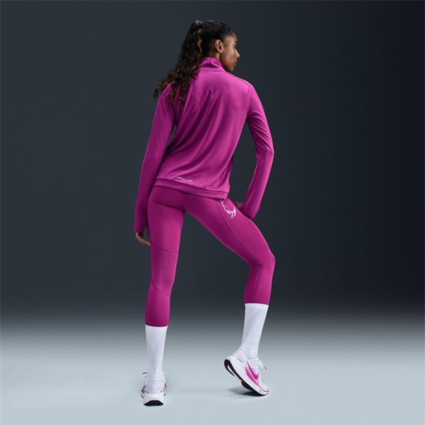 Hot Fuchsia/Bey - Nike - Women's Fast 7/8 Running Tights