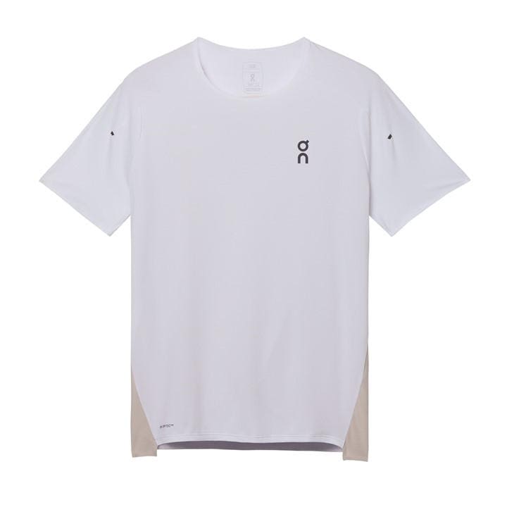 On Men's White Short Sleeve Performance Running Top in Size XL, Sports Direct