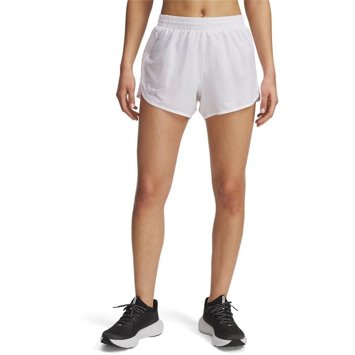 Under Armour Women's White Fly By Performance Running Shorts in Size 12, Sports Direct