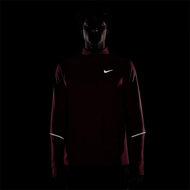 Red/Silver - Nike - Men's Long Sleeve Performance Running Top