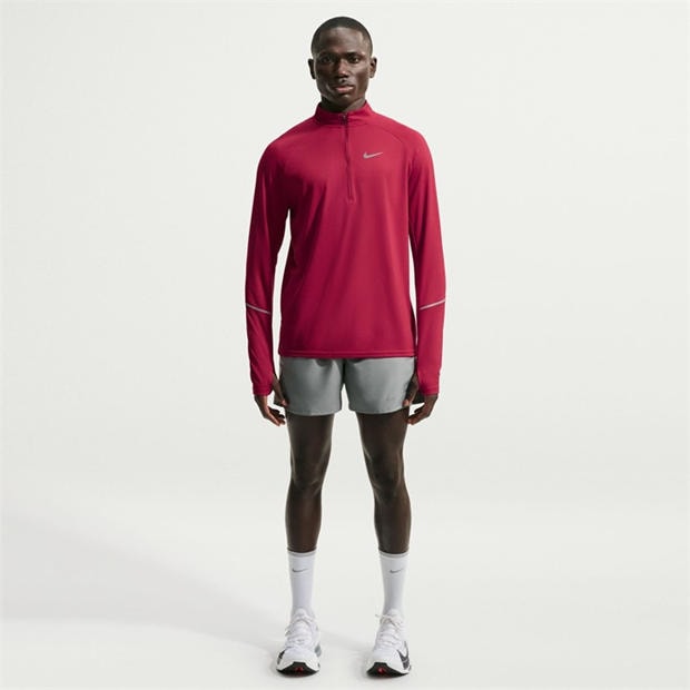 Red/Silver - Nike - Men's Long Sleeve Performance Running Top