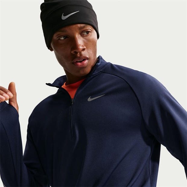 Navy/Silver - Nike - Men's Long Sleeve Performance Running Top