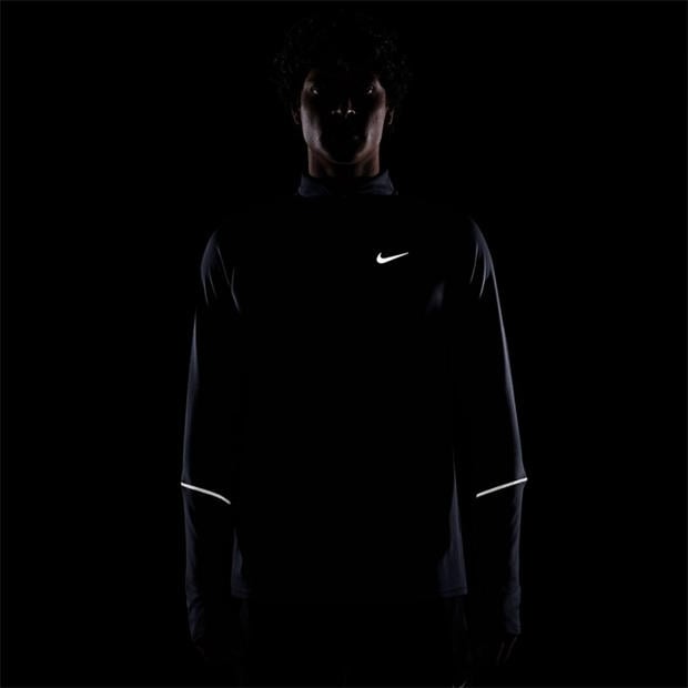 Navy/Silver - Nike - Men's Long Sleeve Performance Running Top
