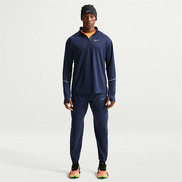 Navy/Silver - Nike - Men's Long Sleeve Performance Running Top